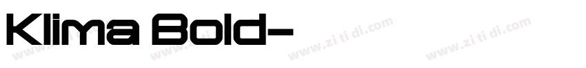 Klima Bold字体转换